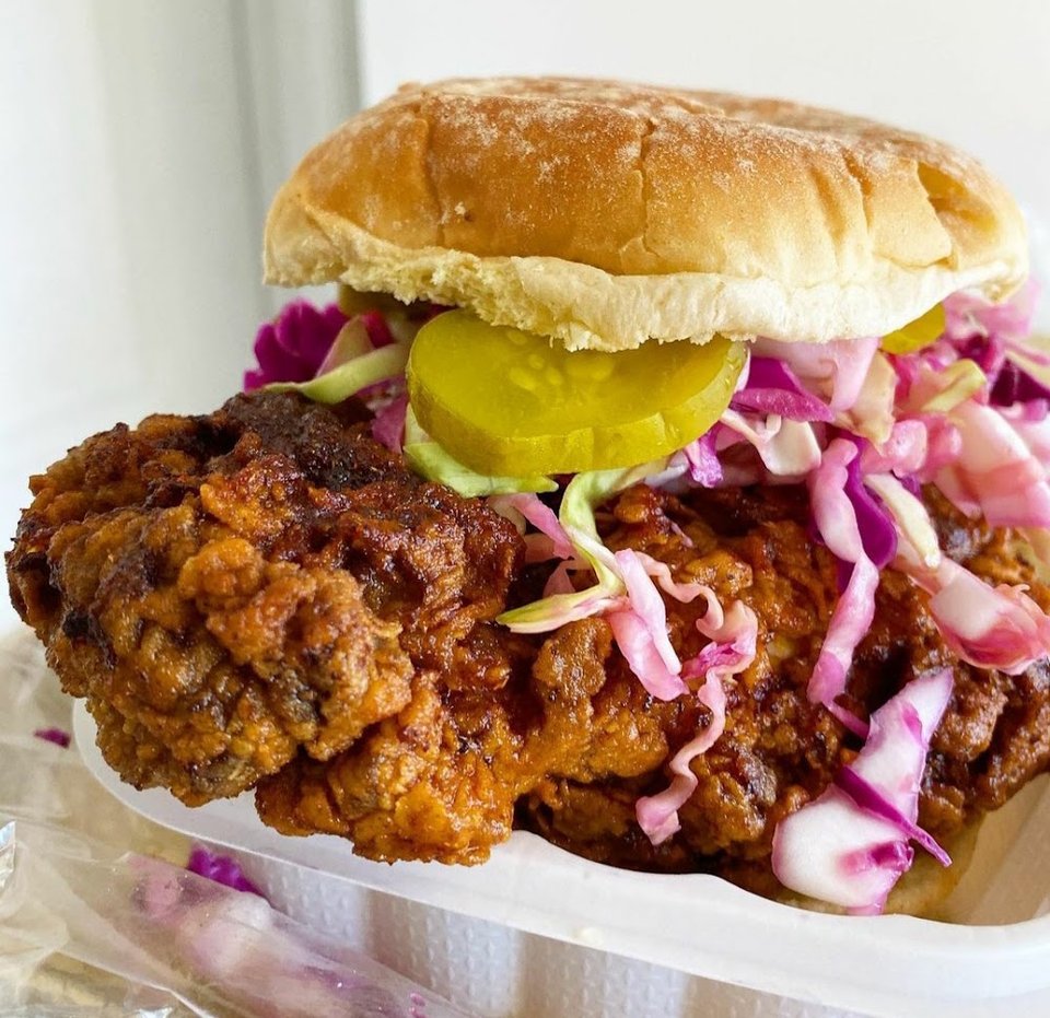 Fried Nashville Hot Chicken Sandwich